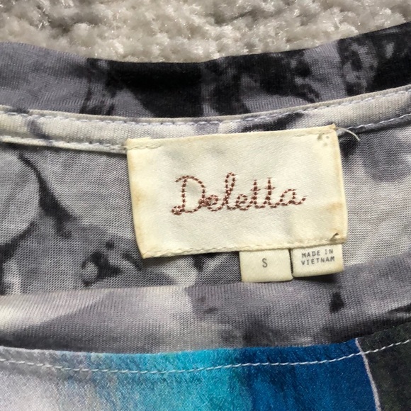 SALE Anthropologie Deletta Beach Print Top - Picture 2 of 7